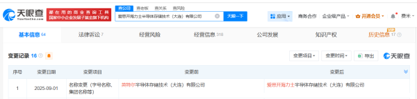数魅优配 英特尔半导体存储技术公司更名